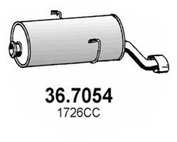 ASSO 36.7054 Глушитель выхлопных газов  для PEUGEOT 206 (Пежо 206)