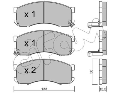 CIFAM 822-394-0 Тормозные колодки и сигнализаторы  для MAZDA 626 III Hatchback (GD) 2.2 12V