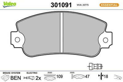 BREMSBELAGSATZ SCHEIBENBREMSE