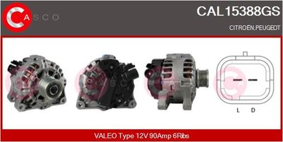 Генератор CASCO CAL15388GS для CITROËN NEMO