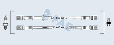 Комплект проводов зажигания FAE 83300 для CITROËN DYANE