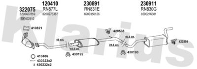 Układ wydechowy KLARIUS 721009E