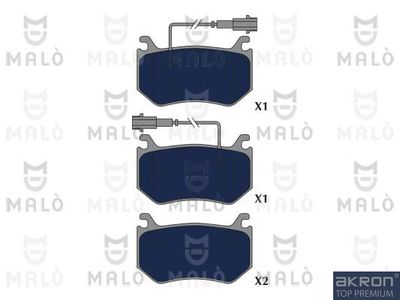 Комплект тормозных колодок, дисковый тормоз AKRON-MALÒ 1051335 для ALFA ROMEO GIULIA