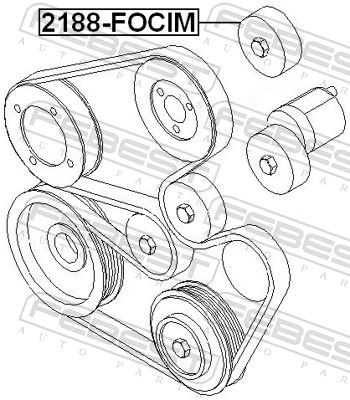 Deflection/Guide Pulley, V-ribbed belt 2188-FOCIM