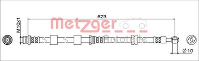 Тормозной шланг METZGER 4111742 для MITSUBISHI ECLIPSE	CROSS