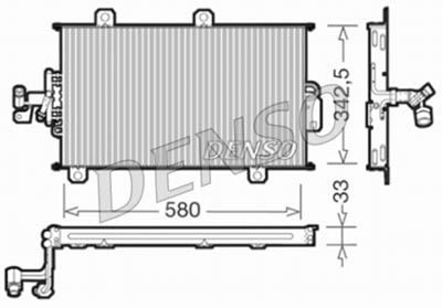 DENSO DCN09140 Радиатор кондиционера  для FIAT TIPO (Фиат Типо)