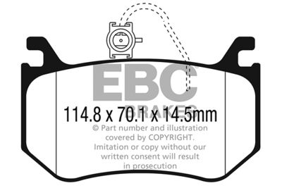 Комплект тормозных колодок, дисковый тормоз EBC Brakes DP42326R для ALFA ROMEO GIULIA