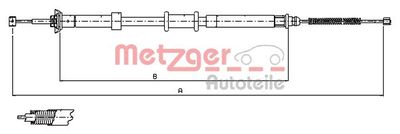 Тросик, cтояночный тормоз METZGER 12.0701 для FIAT PANDA