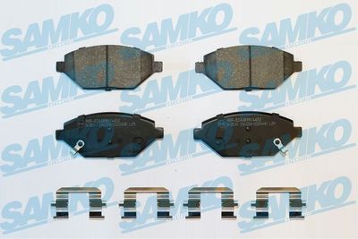 Комплект тормозных колодок, дисковый тормоз SAMKO 5SP2049K для OPEL KARL