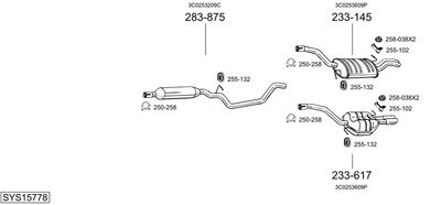 SISTEM DE ESAPAMENT BOSAL SYS15778