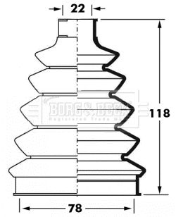 Bellow, drive shaft Borg & Beck BCB6060