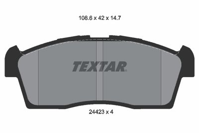 TEXTAR Комплект тормозных колодок, дисковый тормоз