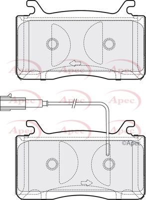 Brake Pad Set APEC PAD2206