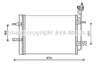 Конденсатор, кондиционер AVA QUALITY COOLING OL5620D для OPEL MERIVA