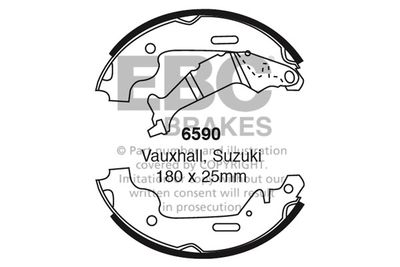 Комплект тормозных колодок EBC Brakes 6590 для SUZUKI WAGON