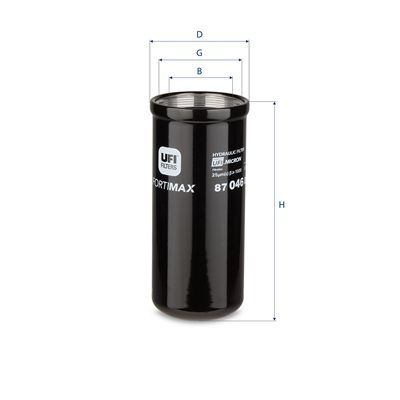 Hydraulisch filter (geschroefd) past: CASE IH 521F, 521G, 621 F, 621 G, 721 F, 721 G, 821 F, 821 G, 921 F, 921 G NEW HOLLAND D125C, D150C, D180C, 110D, 130C, 130D, 170C T2, 170C T3, 170D, 190C