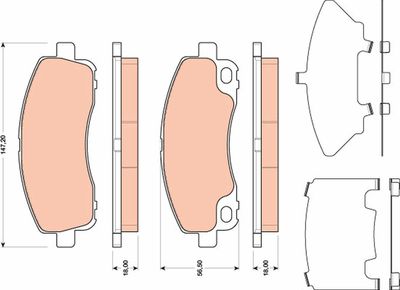 Brake Pad Set, disc brake GDB3487