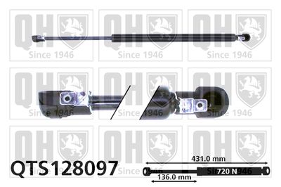 Газовая пружина, крышка багажник QUINTON HAZELL QTS128097 для RENAULT 11