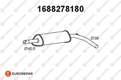 Средний глушитель выхлопных газов EUROREPAR 1688278180 для VW LOAD