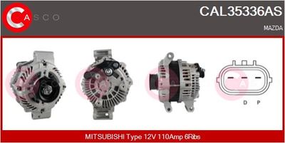 Генератор CASCO CAL35336AS для MAZDA MPV