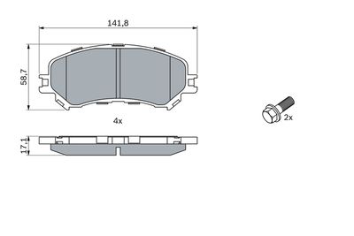 Brake Pad Set, disc brake 0 986 494 722