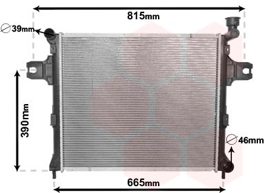 Радиатор, охлаждение двигателя VAN WEZEL 21002059 для JEEP COMMANDER