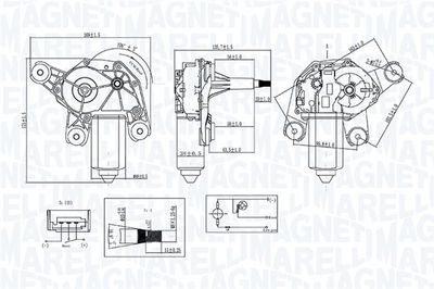 Vindrutetorkarmotor MAGNETI MARELLI 064071200010