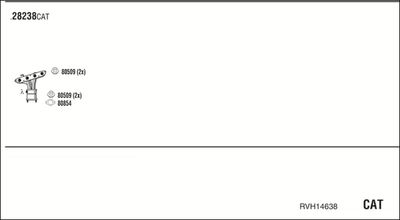 ABGASANLAGE WALKER RVH14638