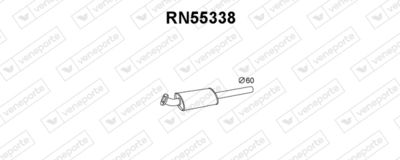 Предглушитель выхлопных газов VENEPORTE RN55338 для RENAULT SAFRANE