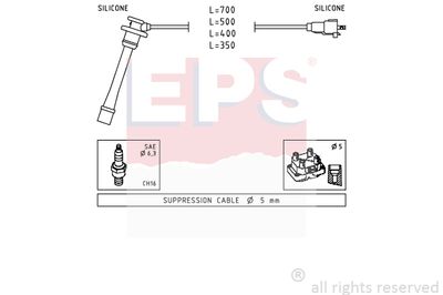 Комплект проводов зажигания EPS 1.501.792 для TOYOTA HILUX