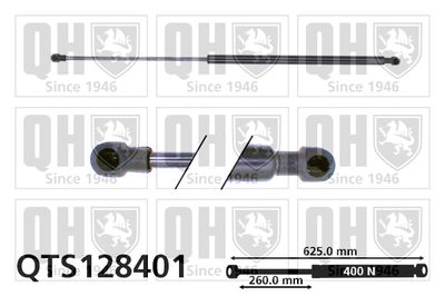 Газовая пружина, крышка багажник QUINTON HAZELL QTS128401 для PEUGEOT 306