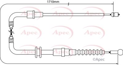 Cable Pull, parking brake APEC CAB1517