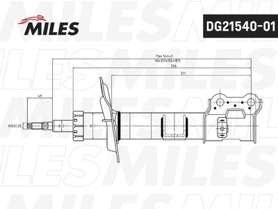 MILES DG21540-01 Амортизаторы для KIA SPORTAGE (Киа Спортаге)
