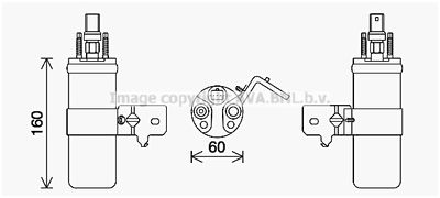 Осушитель, кондиционер AVA QUALITY COOLING FDD651 для FORD FIESTA