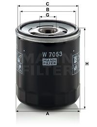 Масляный фильтр MANN-FILTER W 7053 для CITROËN XM
