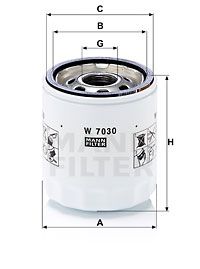 Масляный фильтр MANN-FILTER W 7030 для DODGE DART
