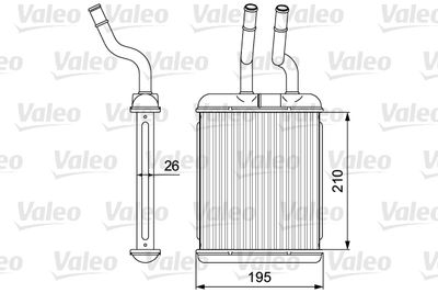 VALEO 812279 Радиатор печки  для ALFA ROMEO (Альфа-ромео)