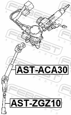 AST-ACA30 FEBEST Вал рулевой карданный FEBEST 