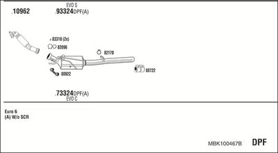 Układ wydechowy WALKER MBK100467B