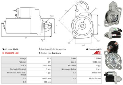STARTER AS-PL S0490 4