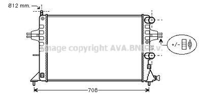 Радиатор, охлаждение двигателя AVA QUALITY COOLING OLA2255 для OPEL ASTRA