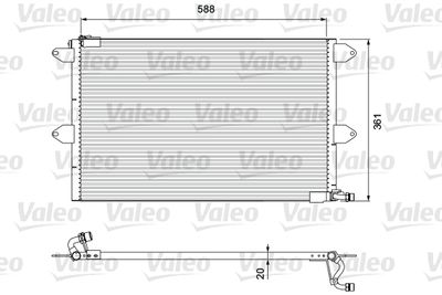 VALEO 816908 Радиатор кондиционера  для SEAT INCA (Сеат Инка)