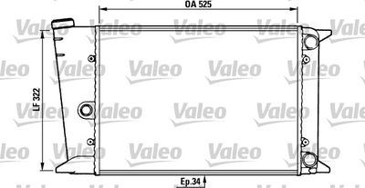 Радиатор, охлаждение двигателя VALEO 883437 для VW SCIROCCO