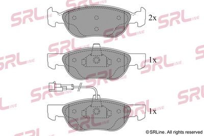 Sada brzdových destiček, kotoučová brzda SRLine S70-0191