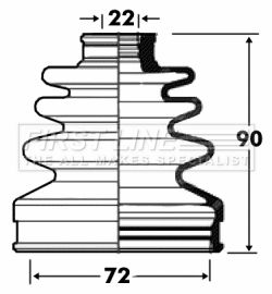 Bellow, drive shaft FIRST LINE FCB2842