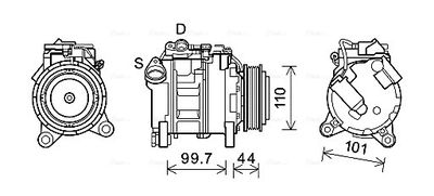 AVA QUALITY COOLING Kompressor, Klimaanlage (BWAK493)