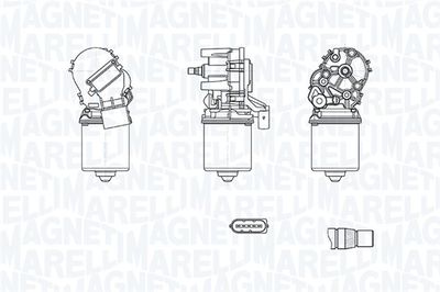 Vindrutetorkarmotor MAGNETI MARELLI 064372500010