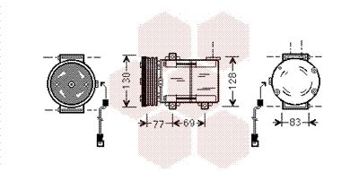 VAN WEZEL Compressor, airconditioning (1800K289)