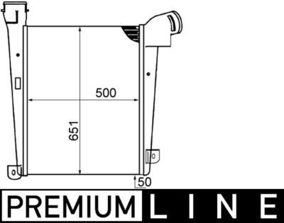 Intercooler, inlaatluchtkoeler - CI400000P - MAHLE