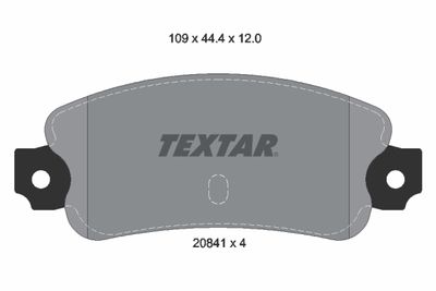 Комплект тормозных колодок, дисковый тормоз TEXTAR 2084102 для LANCIA PRISMA